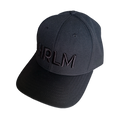Black cap with 'HRLM' text on a black background
